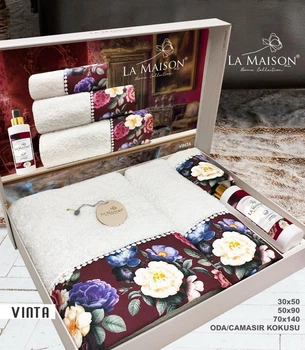 Подарочный набор полотенец La Maison 3 шт с ароматом Vinta