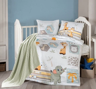 Постільна білизна для новонароджених з пледом First Choice Baby Digital Satin Nirvana Safari