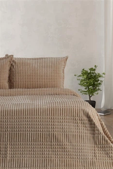 Покрывало с наволочками Merinos Modern Line 220×240 см бежевое