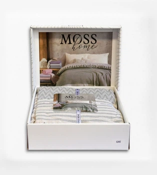 Хлопковое покрывало Moss Miray 210 x 230 см Gri