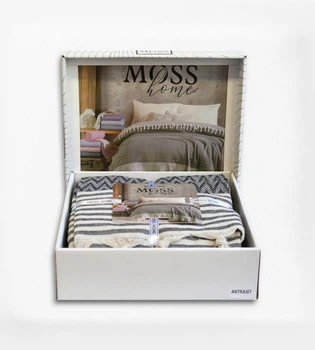 Хлопковое покрывало Moss Miray 210 x 230 см Antrasit