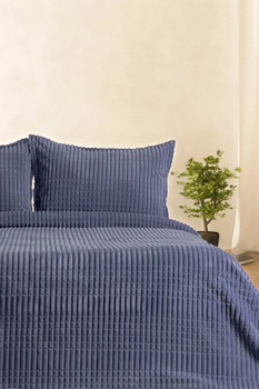 Покрывало с наволочками Merinos Modern Line 220×240 см темно-синий
