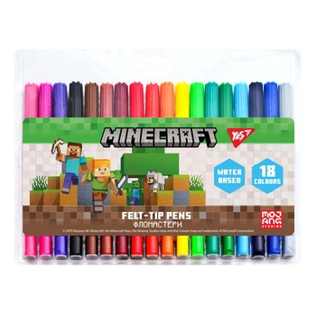 Фломастери Yes Minecraft 18 кольорів 650569