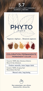Крем-фарба для волосся Phyto Color 5.7 Light Chestnut Brown Світло-каштановий шатен (3338221002624)
