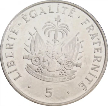 Монета Гаити 5 сантимов 1997 UNC (KM#154a)