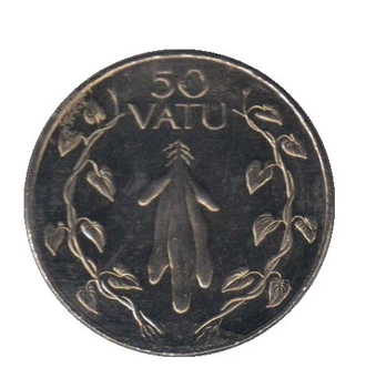 Монета Вануату 50 вату 2002 UNC (KM#8)