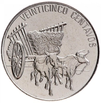 Монета Доминикана 25 сентаво 1991 AU-UNC (KM#71.1)