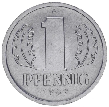 Монета Німеччина 1 фенінг 1989 UNC (KM#105)