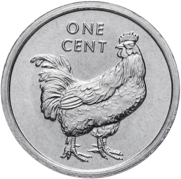 Монета Острова Кука 1 цент 2003 UNC Петух (KM#422)