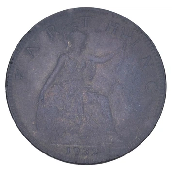 Монета Великобритания 1 фартинг 1932 F-VF
