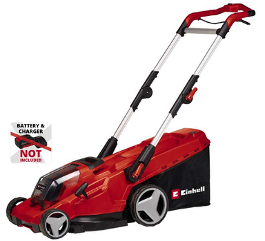 Профессиональная газонокосилка аккумуляторная Einhell GE-CM 36/41 Li-Solo: без АКБ 18V, 41 см ширина, 3400 об/мин