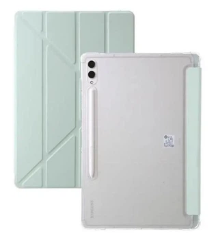 Чехол Transparent Origami на Samsung Galaxy Tab A9 Plus (11") / чехол для планшета с функцией подставки / мятный