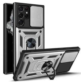 Чохол Camshield з кільцем-підставкою на Samsung Galaxy S25 Ultra / silver