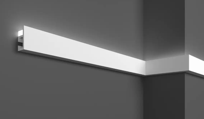 Молдинг полимерный для LED освещения Grand Décor KH 903 Жёсткий Длина, мм 2000