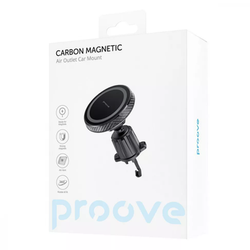 Держатель телефона в авто Proove Carbon Magnetic Air Outlet Car Mount Magnetic Ring