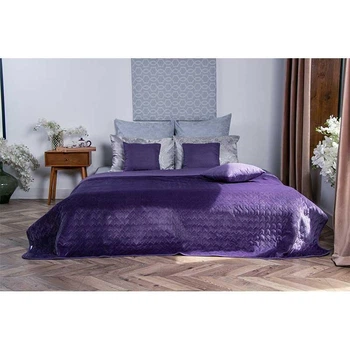 Покрывало двусторонее Руно 150x220 см - Велюр Violet фиолетовый (21690)