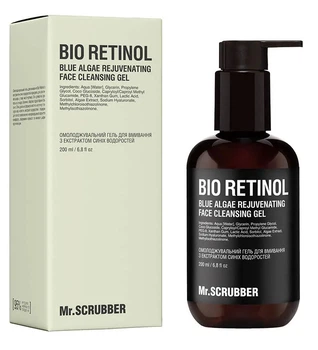 Омолоджувальний гель для вмивання Mr.Scrubber Bio Retinol з екстрактом синіх водоростей 200 мл (4823109701755)
