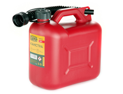 Канистра для топлива с лейкой (пластик) СИЛА 285101/ CARLIFE CA5 - 5л HDPE