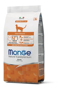 Сухой корм MONGE CAT Sterilised с уткой - 1,5 кг