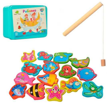 Деревянная игрушка Магнитная Рыбалка MD 0950-57 Голубой