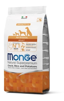 Сухой корм MONGE DOG All breeds Adult утка с рисом - 2,5 кг