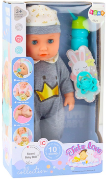 Пупс Lean Toys з функцією пісяння Grey 35 см (5905991009382)