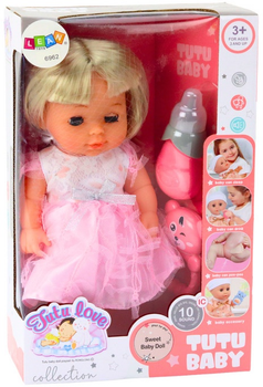 Пупс Lean Toys з функцією пісяння Light Pink 33 см (5905991009436)