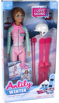 Лялька Lean Toys Лижниця Анлілі з аксесуарами 31 см (5905679077252)