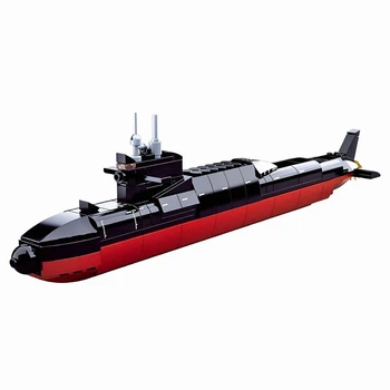 Конструктор SLUBAN M38-B0703 «Подводная лодка» 1:450, 269 деталей и длиной модели 35 см, разноцветный