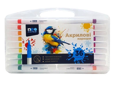 Маркеры акриловые 36 цветов. Neo Line, 4061-36SH