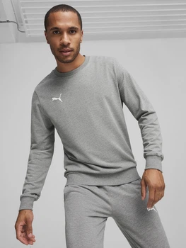 Свитшот для футбола мужской Puma Teamgoal Casuals 65859233 S Medium Gray Heather-White (4099686902827)