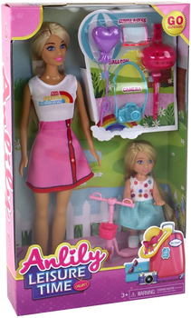 Набір ляльок Lean Toys Анлілі Мама 30 см + Дочка 12 см + аксесуари (5905884455074)