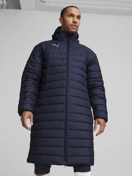 Куртка демисезонная с капюшоном для футбола мужская Puma Teamfinal Training 65873906 S Navy-Silver (4099685781959)