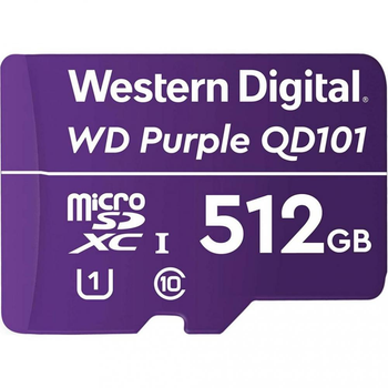 Карта памяти WD 512 GB microSDXC UHS-I Class 10 Purple QD101 WDD512G1P0C