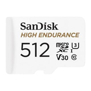 Карта памяти SanDisk 512 GB microSDXC High Endurance UHS-I U3 V30 + SD adapter (SDSQQNR-512G-GN6IA)