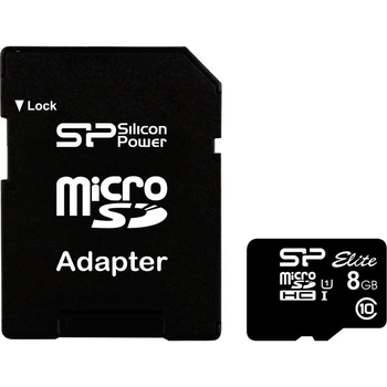 Карта пам'яті Silicon Power 8 GB microSDHC UHS-I Elite + SD adapter SP008GBSTHBU1V10-SP