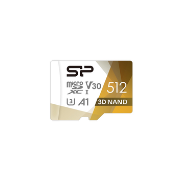 Карта памяти Silicon Power 512 GB microSDXC UHS-1 (U3) V30 A1 SuperiorProColor + SD adapter SP512GBSTXDU3V20AB