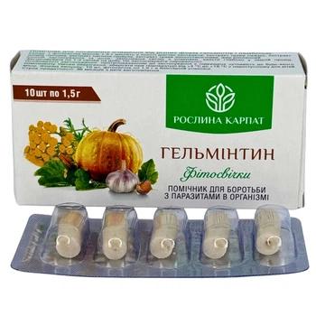 Природный антипаразитарный комплекс Рослина Карпат Фитосвечи Гельминтин 10 шт. (484812)