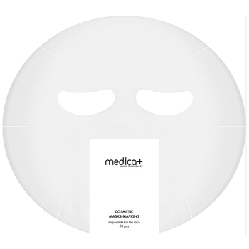 Маски-салфетки косметологические MEDICA+ 50 шт (полиэтиленовые)