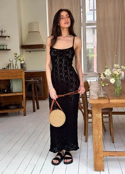 Пляжное платье Кружево ART KNIT черное, L-XL 040530