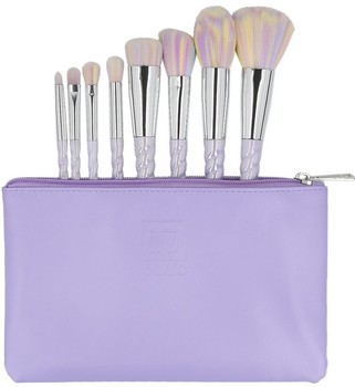 Набір пензлів для макіяжу Ilu Basic Mu Light Makeup з чохлом Єдиноріг 8 шт (5903018920849)