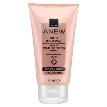 Оновлювальний крем для обличчя Avon Anew з антиоксидантами «Енергія Протінолу. Мультизахист» SPF 15