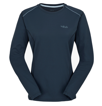 Футболка з довгим рукавом жіноча Rab Force LS Tee Wmns, Tempest Blue, S (10) (RB QBL-08-TMB-10)