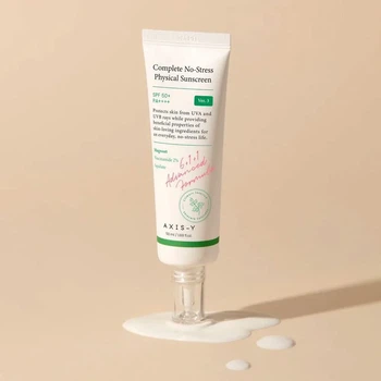 Солнцезащитный крем AXIS-Y Complete No-Stress Physical Sunscreen Ver.3 SPF50+ PA++++, 50 мл