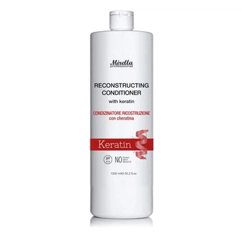 Восстановительный кондиционер с кератином для поврежденных волос Mirella Professional Hair Care Reconstructing Conditioner 1000 мл