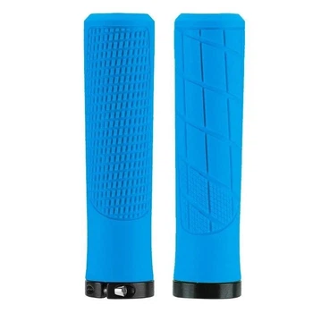 Ручки грипсы на руль Grips велосипедные с замками, синие
