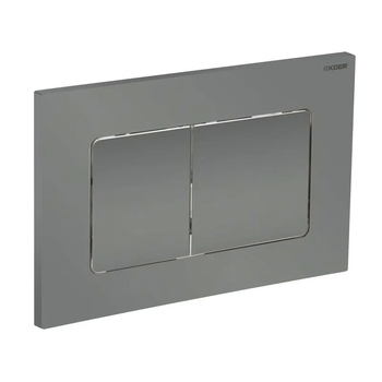 Панель змиву KOER KT-0602-07 240x160x10mm пластикова, кнопка квадратна (колір графіт) (KR5183)