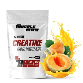 Креатин моногидрат MuscleWay POWER+ 99,9% Sugar Free на 100 порций 500 г Дыня (21-125-cre-mw-rs500.d)