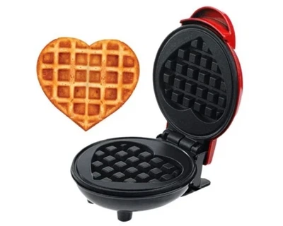 Вафельница в форме сердца Mini Waffle Maker с антипригарным покрытием