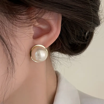 Серьги-гвоздики круглые BK793-G